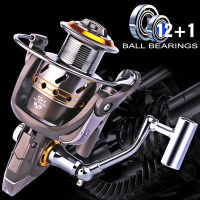 Spinning Angelrolle 13BB Metallgriff CNC-Spule für Süßwasser Meer Karpfen Angelgerät Rolle Pesca
