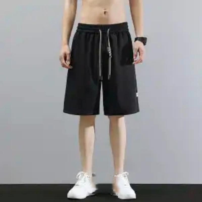 Мужские эластичные повседневные черные легкие летние свободные шорты для уличной моды M чёрный