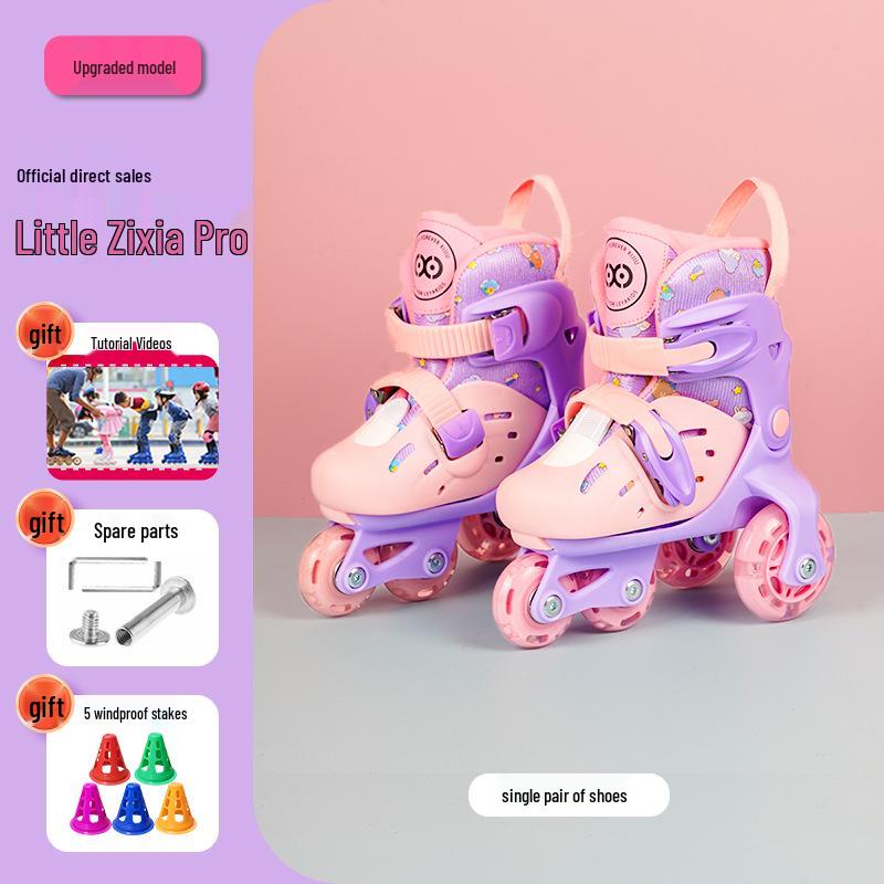 

Мигающие регулируемые детские роликовые коньки S (Fits size 28-33, ages 4-8) 31-34#