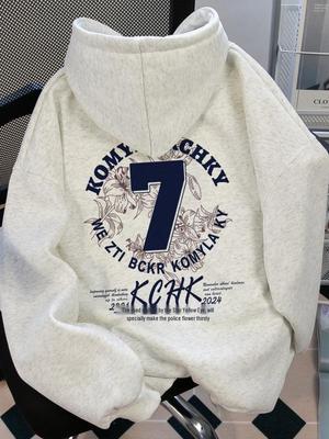 2025 Girls' Fleece Hoodie: Long Sleeve, Autumn/Winter Style for Junior High Students
