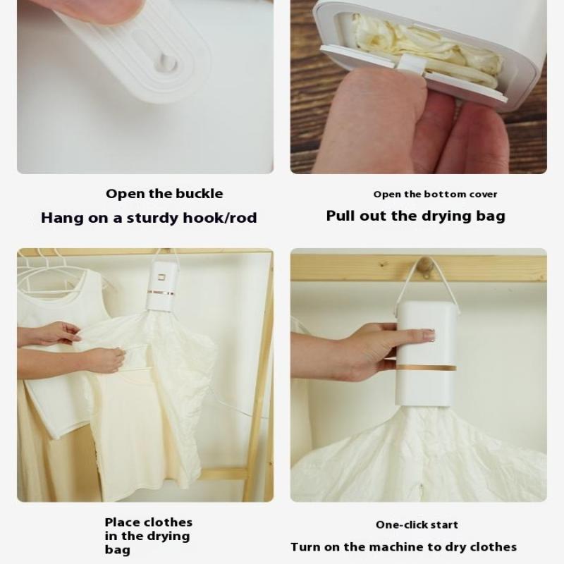 Mini Portable Foldable Electric Dryer With Intelligent Timer Fast Drying Household Cabinet Compact Dryer Included For Travel