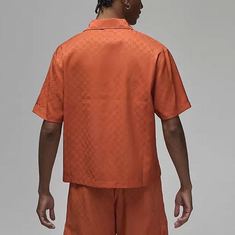 Jordan Essentials Logo Jacquard Short Sleeve Shirt Men Tops Light-Sienna DX9682-812