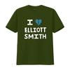 I Love Elliott Smith Album Music Retro Black T Shirt Perfect for Fans vintage Washed Versatile Stretched Comfortable