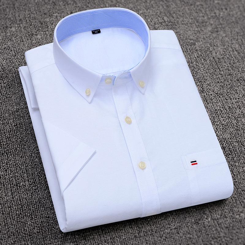 

Men s Slim Fit Short Sleeve Oxford Cotton Casual Shirt 44 (Weight 175-185)