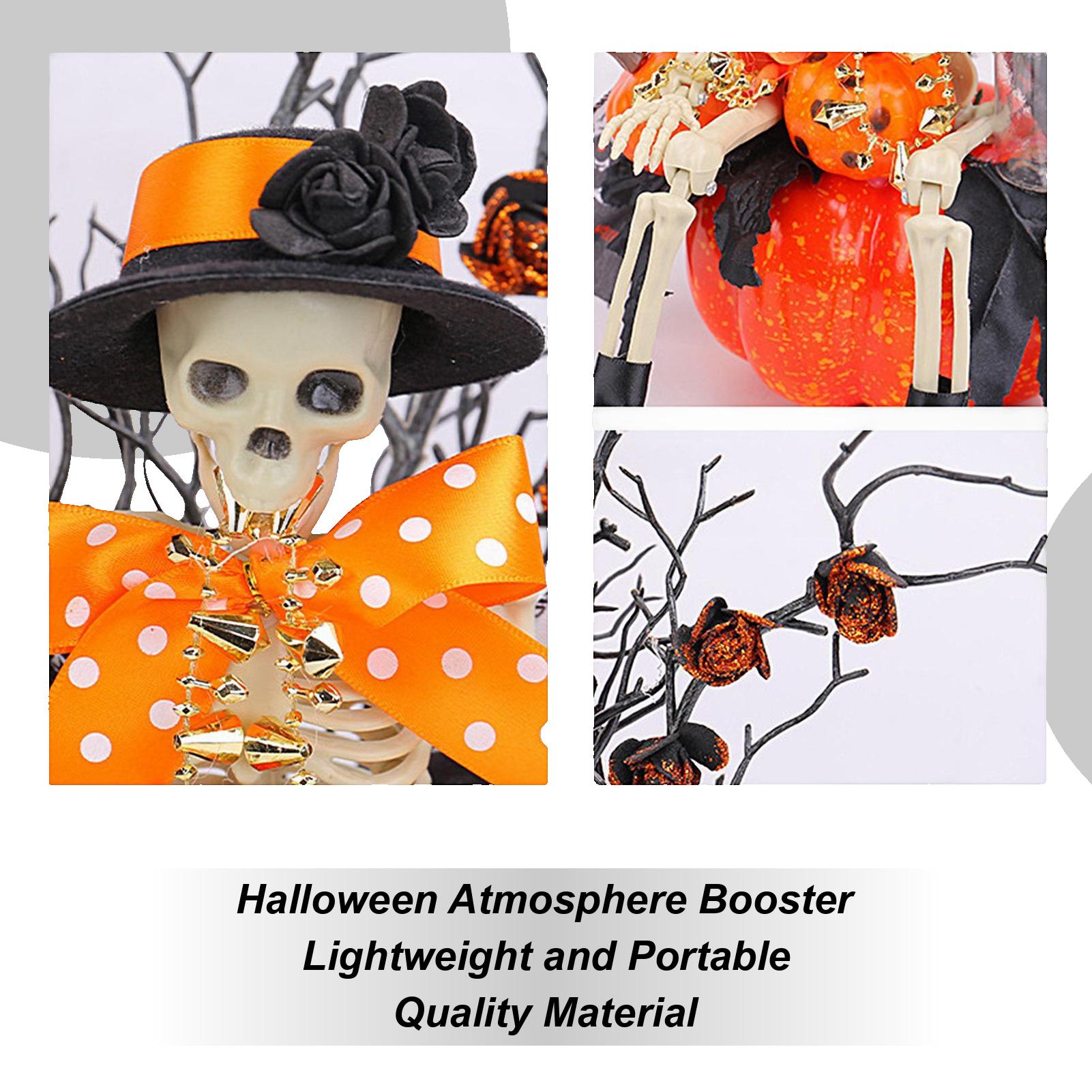 

Halloween Skeleton Skeleton Pumpkin Statue Halloween Horror Decoration Realistic Skull Window Ornament For Retail Porch Display CN