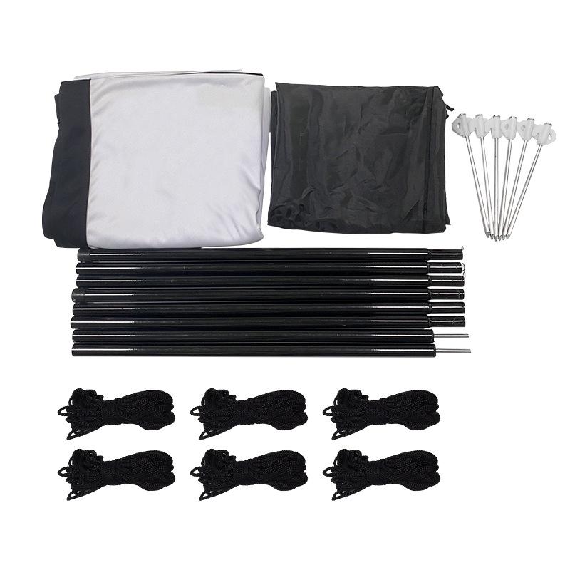 Portable Outdoor HD Windproof Projector Screen with Canopy Pole Sleeve for Camping