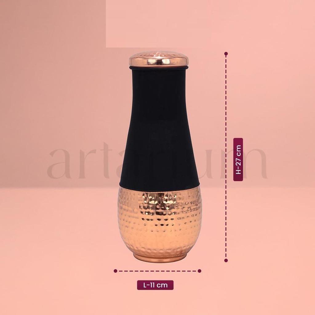 Kupfergeschirr Elegante Stilvolle Schlafzimmer Servierflasche Für Trinkgeschirr und Aufbewahrungszwecke (Tulpen-Kupferkrug 1 Liter)