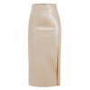 Women Pencil Skirt Autumn and Winter PU Leather Slim Bag Hip Skirt Leather Skirt