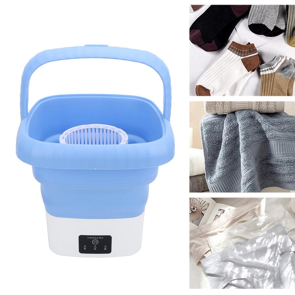 Folding Washing Machine 9L Lightweight Portable   Washer for Underwear Socks Infant Clothes for Travel Dorm