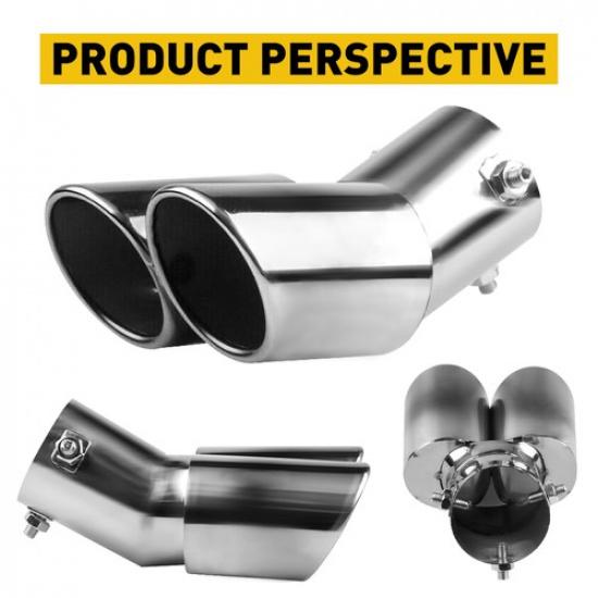 Car Steel Stainless Exhaust Pipe Tip Tail Muffler Fits US 1.4''-2.5'' Chrome