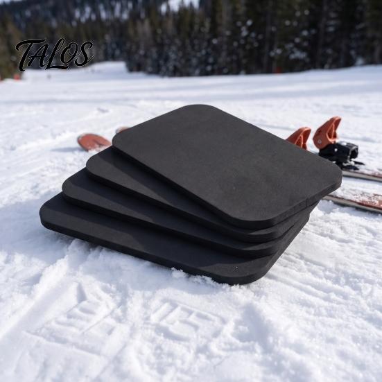 Ski Shin Pads 4PCS Snowboard Pads, Comfortable Memory Foam Protective Inserts, Snowboarding Gear Pain Relief Cuttable Calf Cushion for Outdoor Sports