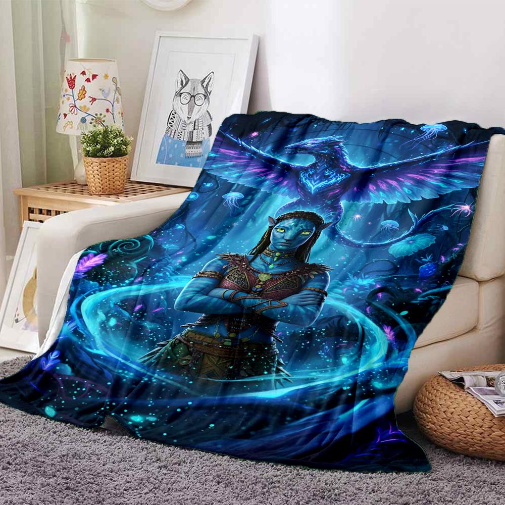 Avatar Theme Printed Blanket - Perfect for Couch, Bed, Travel & Outdoor Use | Machine Washable, Cozy & Durable.