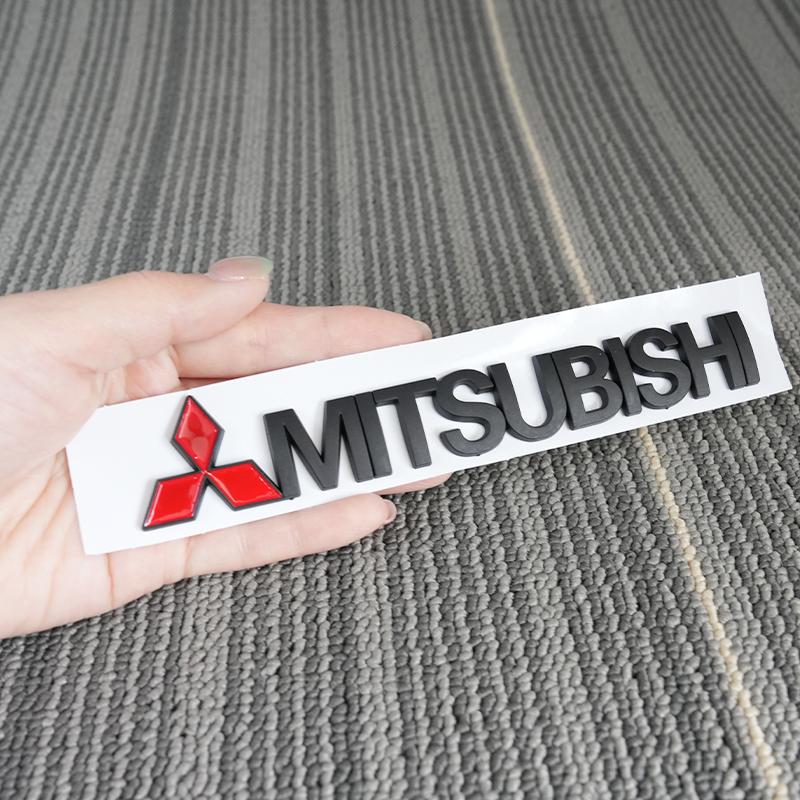1Pcs 3D Aluminum Badge Car Styling Body Car Side Fender Decorative Sticker For MITSUBISHI Lancer EX Competition Outlander ASX