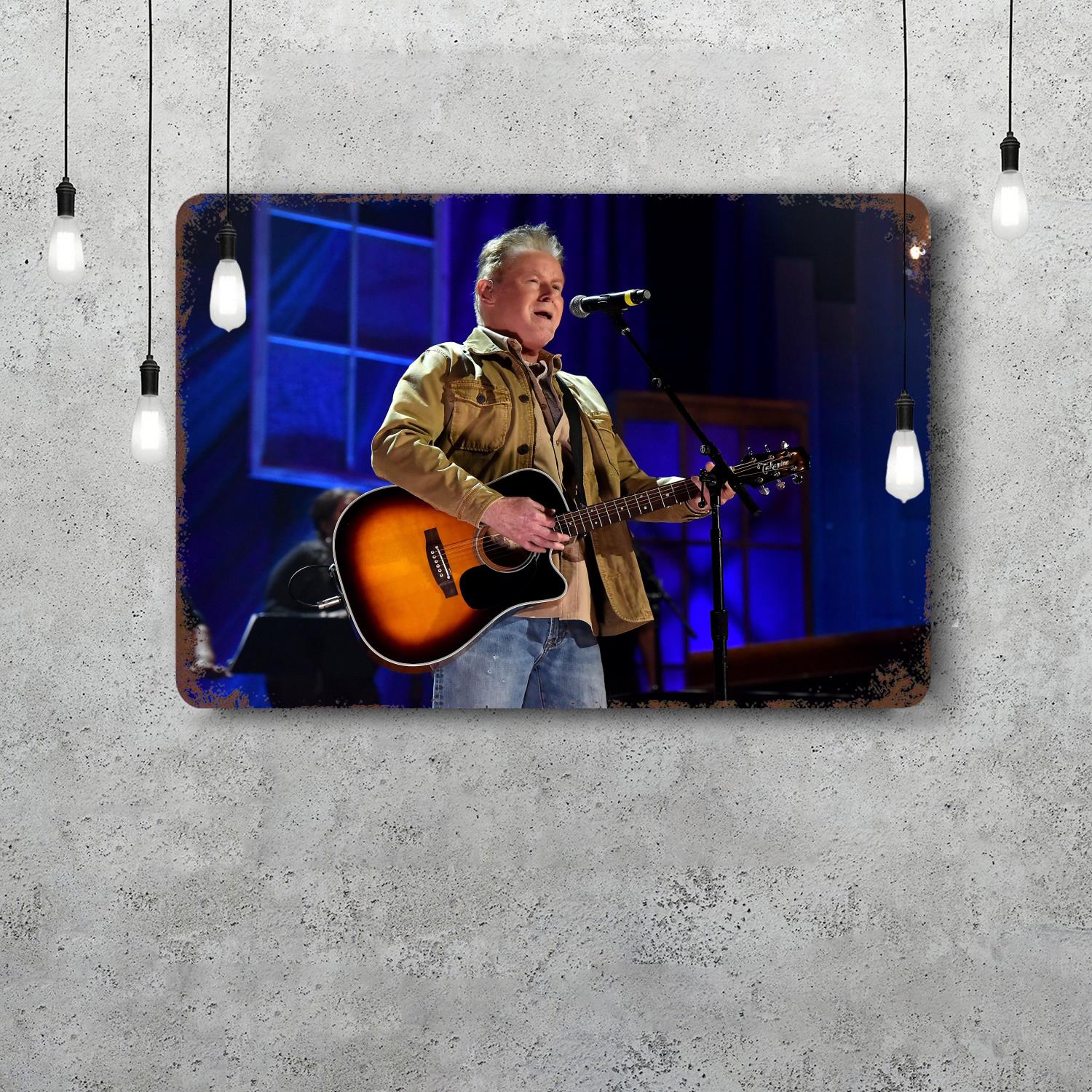 

Don Henley Band Decor Poster Vintage Tin Sign Metal Sign Decorative Plaque for Pub Bar Man Cave Club Wall Decoration 20x30cm（7.8x11.8inch）