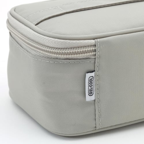 Miyoshi Seisakujyo GEL-COOL Compatible Insulated Single-Tier Lunch Box Case, Gray, W20.5 X D11.5 X H6.5cm (Compatible with Dome M, Square L, and Trian