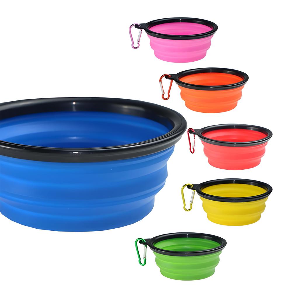 1PC Folding Silicone Dog Bowl Outfit Portable Travel Bowl For Dog Feeder Utensils Pet Accessories