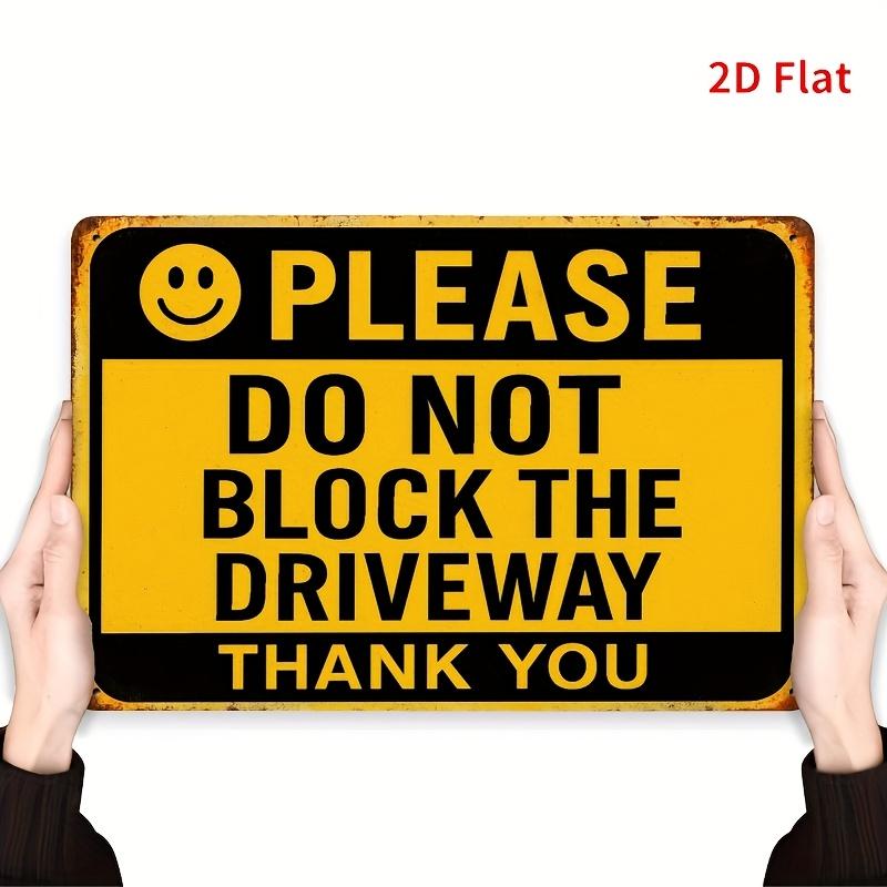 Printing Rectangular Iron Decorative Sign Plaque Driveway Traffic Order Theme Please Keep Clear Iron Perfect for Home Door