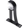 T02C!6Pcs Curtain Rod Bracket Set Single Hole Small Curtain Rod Hooks For Wall Heavy Duty Curtain Drapery Rods Black