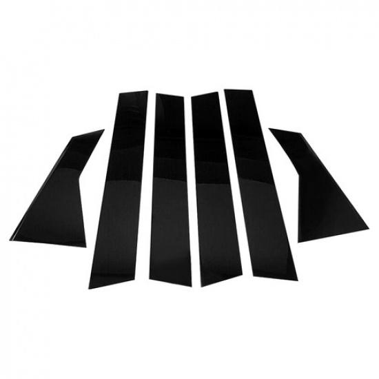 6x Gloss Black Pillar Posts Cover Trim For 2014-22 Land Rover Range Rover Sport