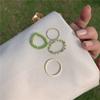 Trendy Colorful Transparent Resin Acrylic Rings Set for Women Trendy Geometric Square Round Ring Wedding Irregular Jewelry