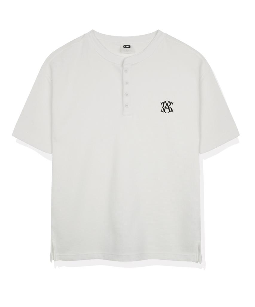 Beijiglabel Mont Waffle Henley Neck Short-Sleeve T-Shirt 3 Colors [Blsr_0002]