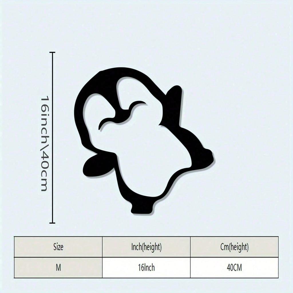 Penguin Metal Wall Art Iron Decor for Nursery Youth Room