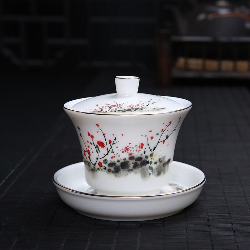 Süße weiße Hammelfett-Jade Porzellan Gaiwan