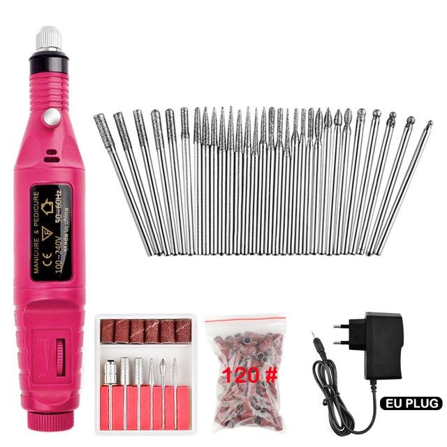 Professionelle Maschine Elektrische Nagel Bohrer Set Mühle Cutter Nail art Schleif Datei Gel Polish Remover Nagel Werkzeuge