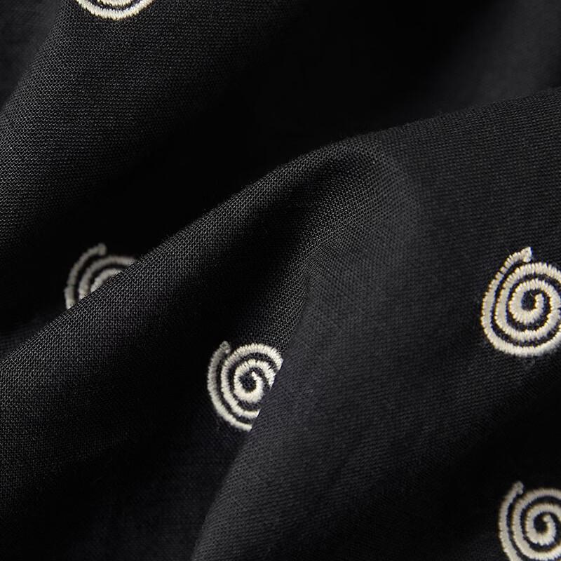 Women's Elegant Linen Polka Dot A-line Midi Skirt