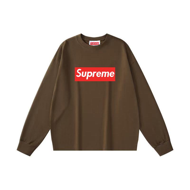 Supreme 2025 Frühjahr und Herbst Neues hochwertiges Baumwoll-T-Shirt mit rotem Basic-Buchstabenlogo und Aufdruck in Übergröße für Männer und Frauen