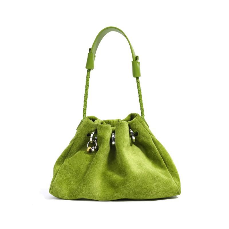 

Trendy Versatile Leather Crossbody Bag Fashionable Casual Drawstring Shoulder Women s Large Capacity Suede Handbag 21x8x16cm