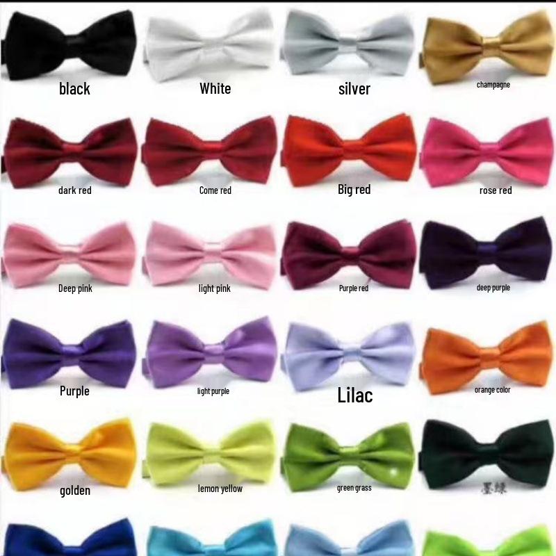 Men's Classic Double Layer Black Bow Tie for Weddings and Formal Events