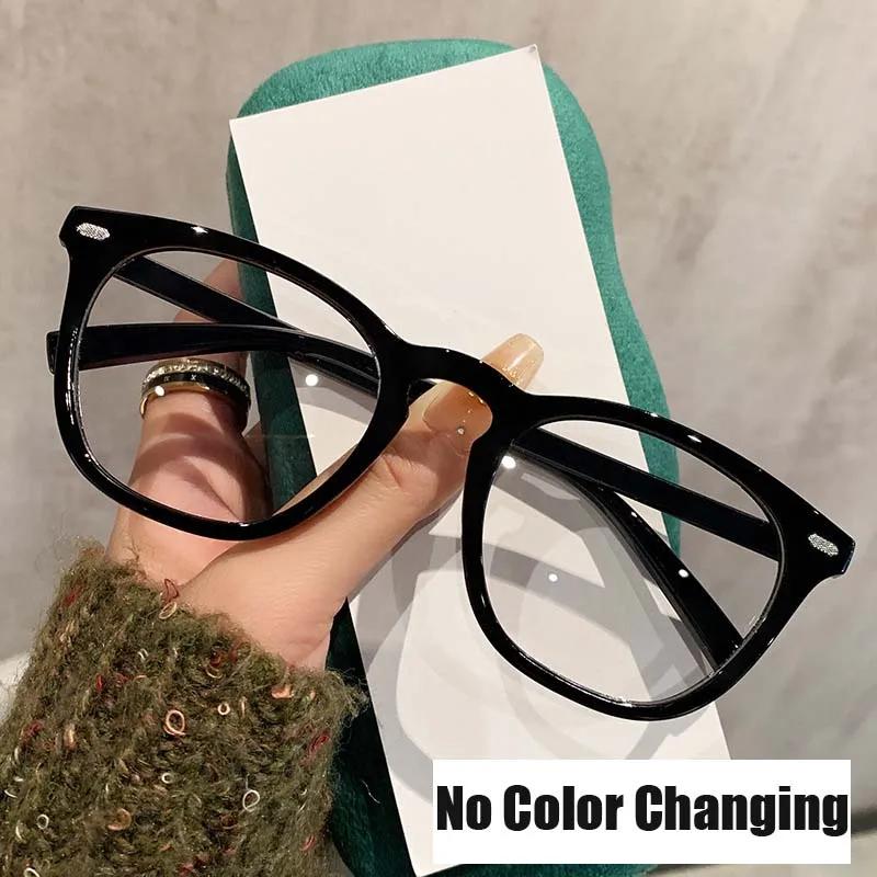 Men Women Vintage Photochromic Glasses Outdoor Discoloration Optical Spectacle Eyeglasses Blue Light Blocking Computer Glasses