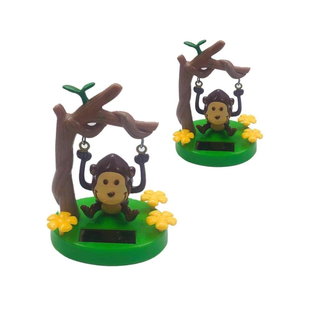 Car Styling Accessories Animated Monkey Toy Solar Powered Dancing Monkey Animal Swinging Ornaments