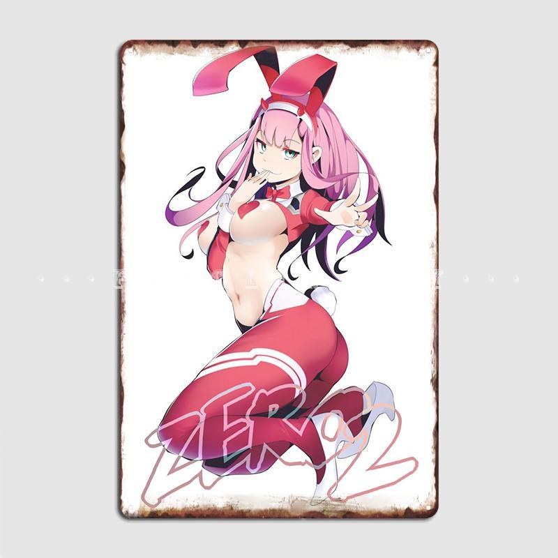 Zero Two Metal Sign Pub Pub Garage Funny Wall Plaque Tin Sign Posters