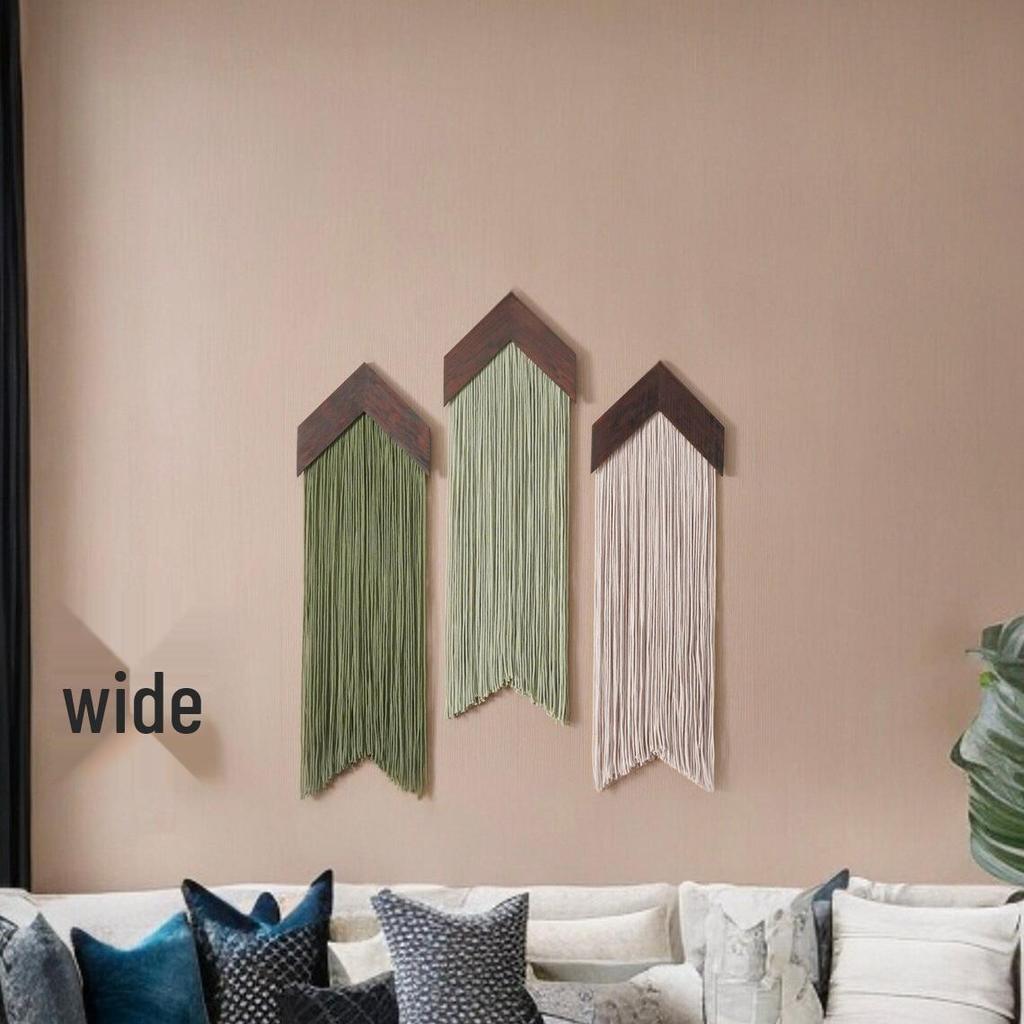 Nordic Style Wooden Cloud Tapestry with Cotton Rope and Tassels - DIY Kit