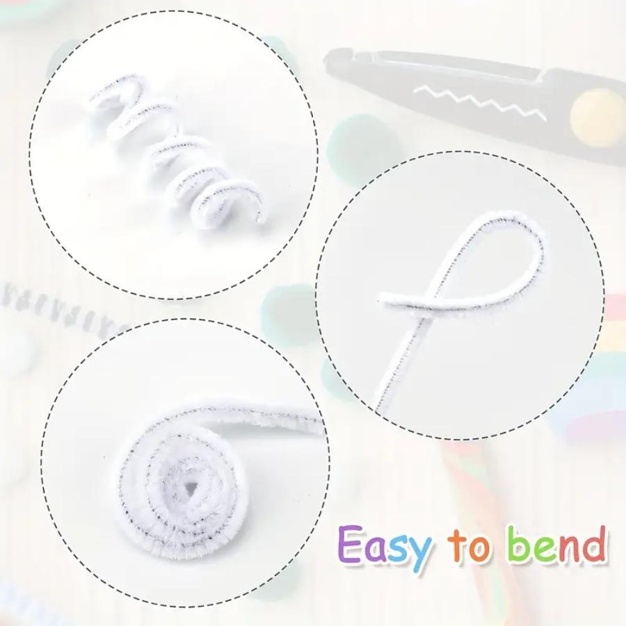 300 Pieces 21 Light Colors Pipe Cleaners Craft Supplies Chenille Stem Pipe Cleaners Bulk for Kids Creative DIY Project