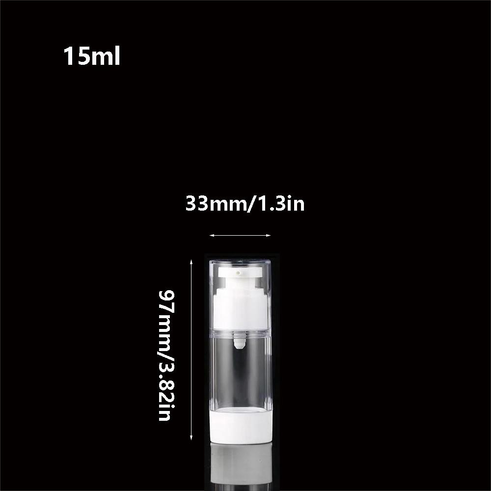 1Pc 15/30/50ml Plastic Epmty Vacuum Travel Clear Lotion Cosmetic Spray Refillable Bottle