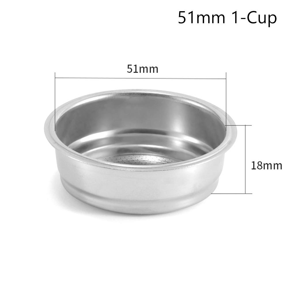 

1Pcs 1Cup 2Cup Coffee Filter Basket 51/58mm Single Layer Clean Basket Pressure 304 Stainless Steel Coffee Machine Filter