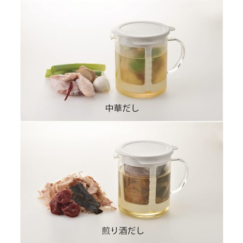 HARIO Dashi Pot Practical Capacity 600ml Dashi Soup Easy to Microwave Handmade White Made in Japan Present Gift DP-600-W