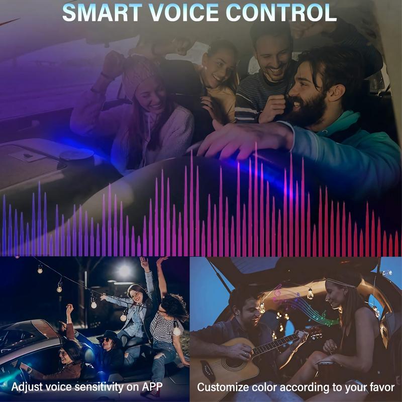 Car Interior Neon RGB Led Strip Flexible EL Wire Lights With App Control Ambient Atmosphere Strip Light Decorative Lamps