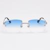 Rectangular Sun Glasses  90s Classic Fashion Summer Street Shot Decoration Luxury Metal square Frameless Sunglasses