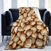 Cute Potato Print Blanket Household Flannel Blanket Office Living Room Funny Decorative Blanket