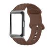 Diamond Texture Silicone Strap with Metal Protective Case for Huawei Band 11 / Huawei Band 11 Pro Replacement Smart Band Wristband