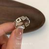 Retro Smiley Face Open Ring: Niche Design for Women, Index/Pinky Fit