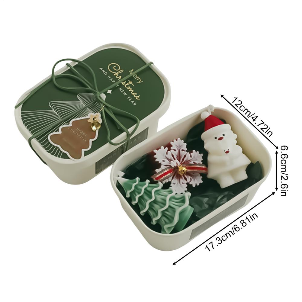 Christmas Candle Gift Box Christmas Tree Snowflake Deer Santa Claus Romantic Atmosphere Lovely Home Decorations