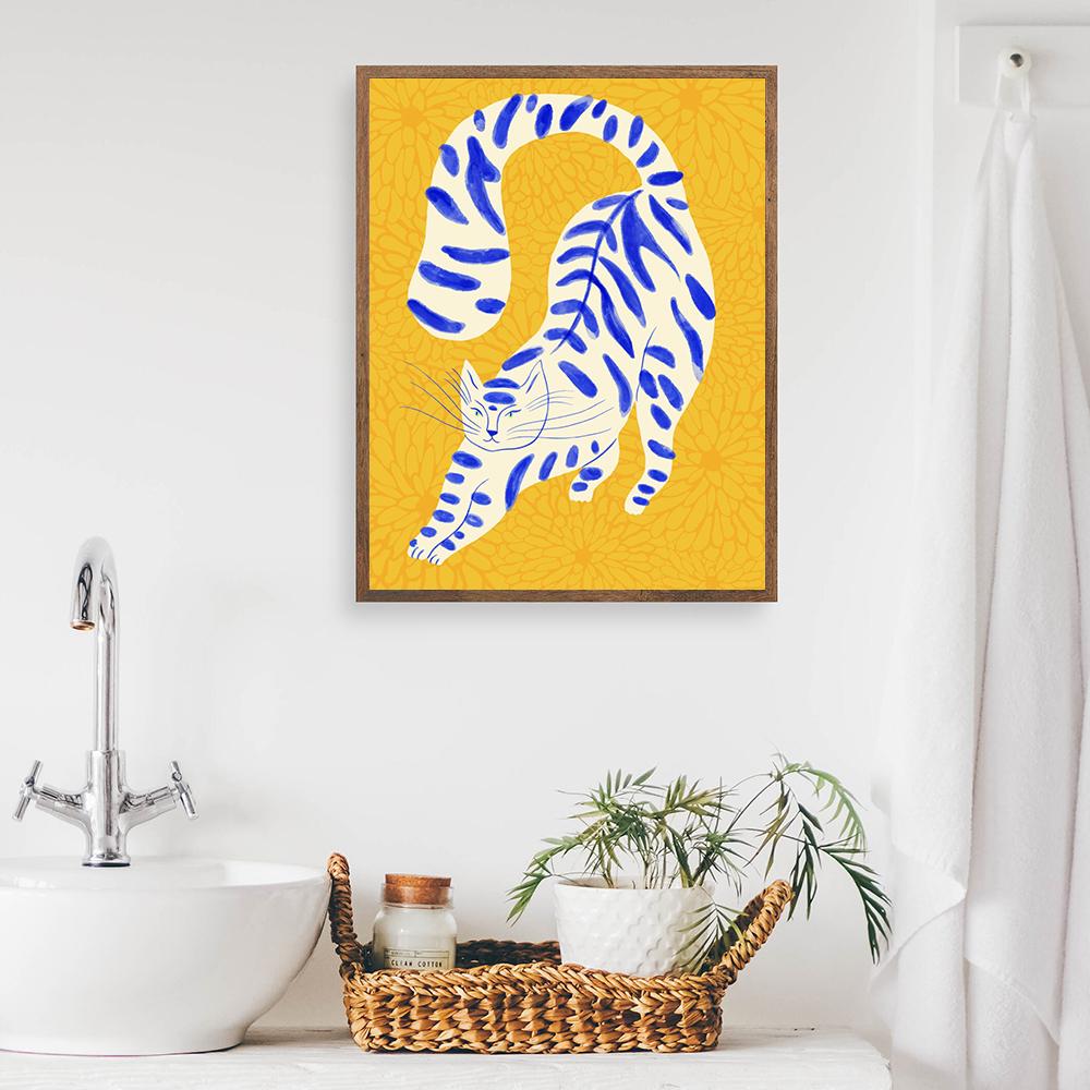 Nordic Abstract Animal Poster Red Pink Green Tiger Canvas Painting Funny Wall Art Prints Picture Kid Bed Room Home Decor