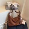 Versatile Casual Shoulder Bags Suede 2026 Large Capacity Commuting Handbags Solid Color High Quality Ladies Bags