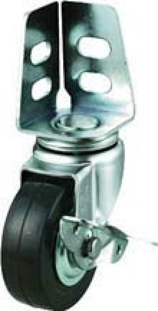 

TRUSCO Rubber Caster with Swivel Angle-Type Stopper, 100 (TYSA-100RS)