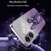 For Oppo Reno8 T 4G Cell Phone Case Glitter Pull-out Kickstand PC+TPU Drop Protection Cover
